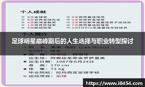 足球明星巅峰期后的人生选择与职业转型探讨